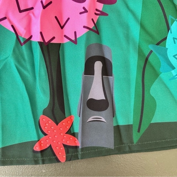 The Oblong Box Shop Puffer Fish Skirt Tiki Beach Pinup Small Midi Retro Starfish - Picture 14 of 16